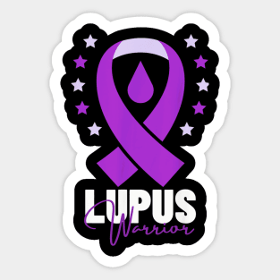 Lupus warrior ribbon Sticker